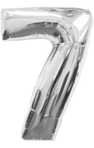 Globo Numero 7(siete) Metalizado 105 Cm Foil 42 Pulgadas 0