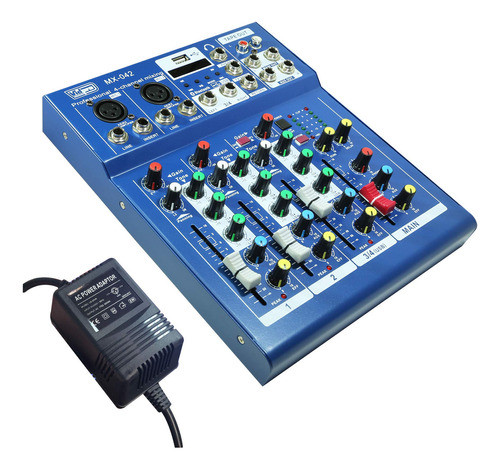 Vidpro Mx-042 Mezclador De Audio Profesional De 4 Canales Y 0