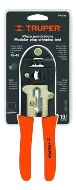Pinza Crimpeadora Truper Multifuncion Prj-3x Rj-9,11,12,45 0