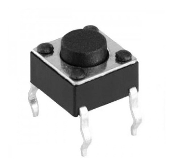 100 Peças - Chave Tactil 6x6x5mm 4t 180 Graus  Promoção 0
