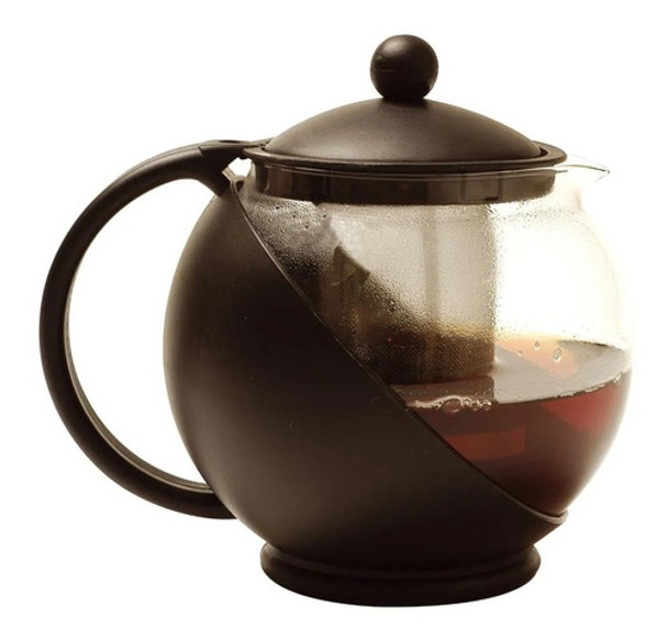 Tetera C/ Infusor Acero Inox Vidrio Té Hebras 1250ml Palermo 0