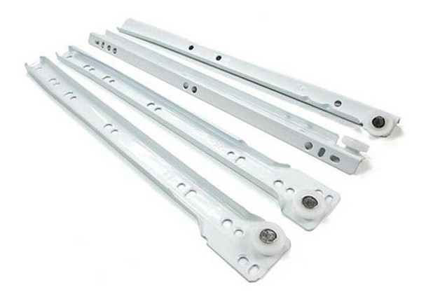 Corredera Metalica Guia Ruedas Cajon Mueble X 10 0