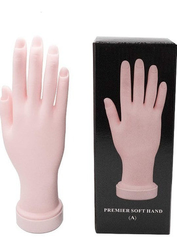 Mão Para Treino Manicure Silicone Unhas Gel 0