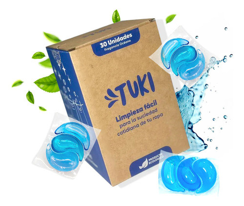 Tuki Capsulas Ecológicas Para Lavado De Ropa Aroma Océano 0