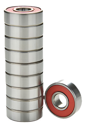 10 Pc Rojo Abec 9 Alto Rendimiento Skate Scooter Patín Rueda 0