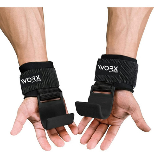 Muñequeras Gancho Levantamiento Pesas Worx Gym Gimnasio 0