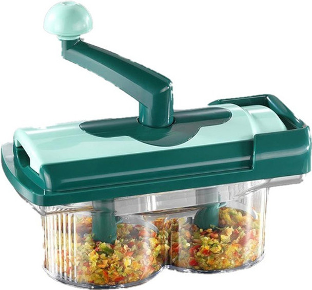 Cortador De Verduras Picadora Alimentos Vegetales Doble Hoja 0