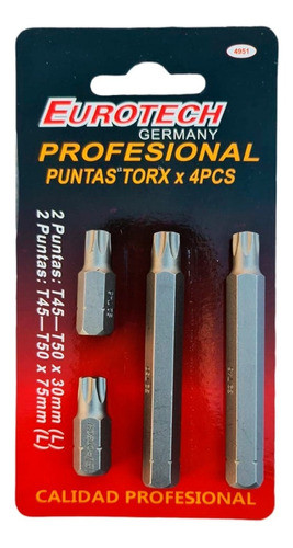 Juego De Puntas Torx Repuesto T45 Y T50 .2 0