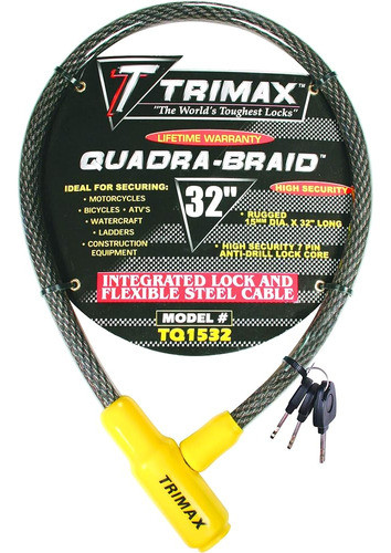 ~? Trimax Tq1532 Trimaflex Cerradura De Cable Con Llave Inte 0