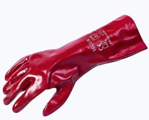 Guante Pvc Rojo - 35 Cms 0