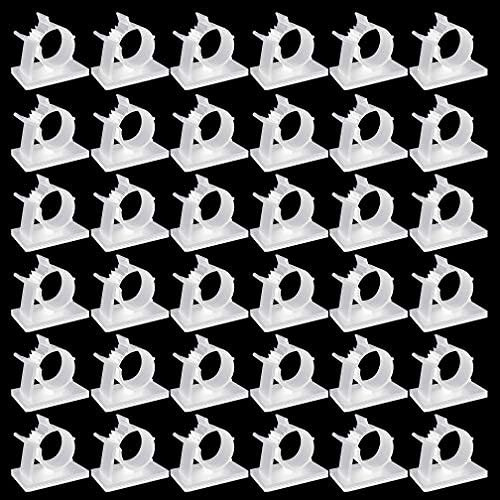 Viaky - 40 Clips De Cable Blancos, Organizador De Cables Aju 0