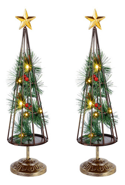 Glintoper Decoraciones De Mesa De Navidad, Paquete De 2 Arbo 0 Glintoper Decoraciones De Mesa De Navidad, Paquete De 2 Arbo 0