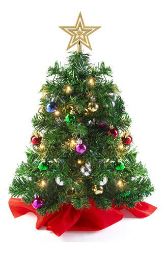 Prextex Juego De Mini Rbol De Navidad De 22 Pulgadas Con Luc 0