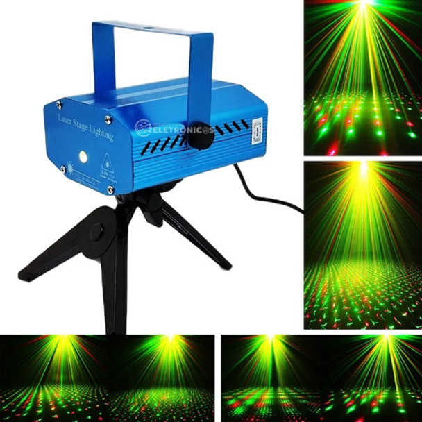 Laser Projetor Holográfico Led Efeitos Strobo Pisca Pontinho 0