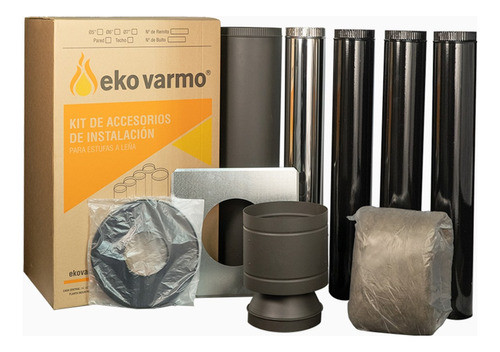 Kit Para Calefactor P/techo 5 PuLG. Vitrificado-gris Grafito 0