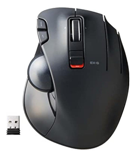 Ratón Trackball Inalámbrico Ele 2.4ghz Operado Con El Pul 0