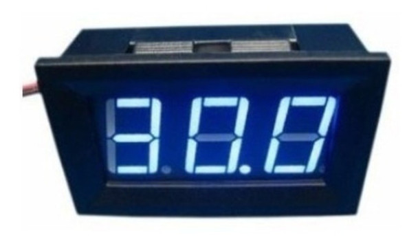 Voltimetro De Panel 3 Digitos 0 - 99.9v Display Azul 0
