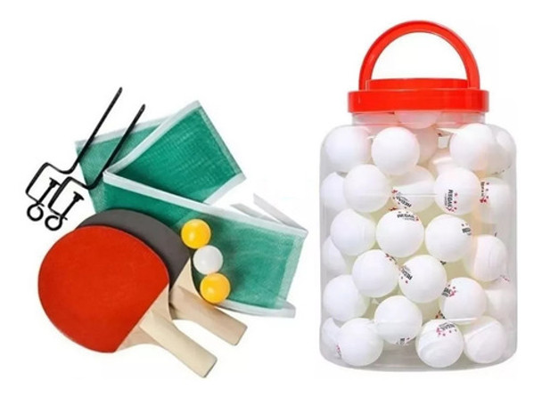 Set De Ping Pong Red Paletas + 60 Pelotas De Repuesto 0 Set De Ping Pong Red Paletas + 60 Pelotas De Repuesto 0