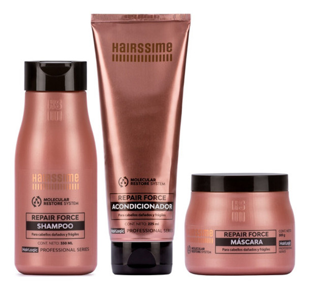 Shampoo + Acondicionador + Mascara X300 Repair Force Hs 0