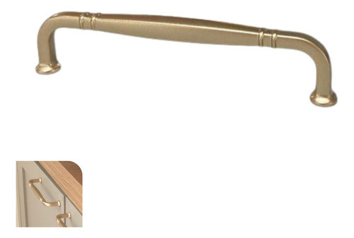 Kit 20 Puxador Para Móvel Alça 128mm Grenade Dourado 1767 0