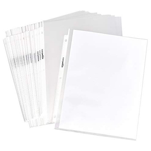 100 Protectores De Hojas Antirreflejos Carpeta 3 Anillos 0