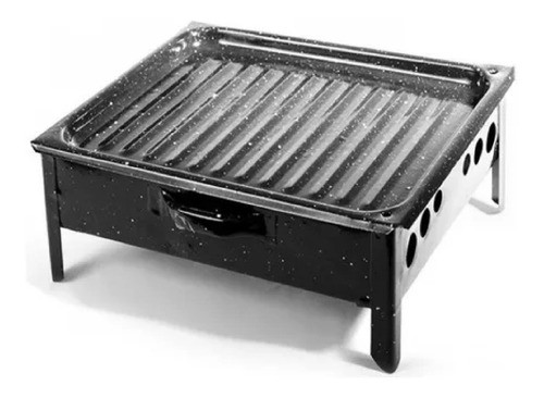 Brasero De Mesa Enlozado 35x25cm Parrilla Lozafer 0