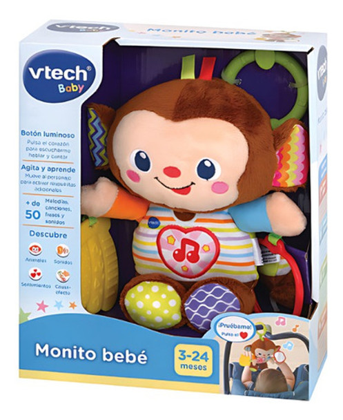 Peluche Didactico Estimulacion Monito Juguete Infantil Vtech 0