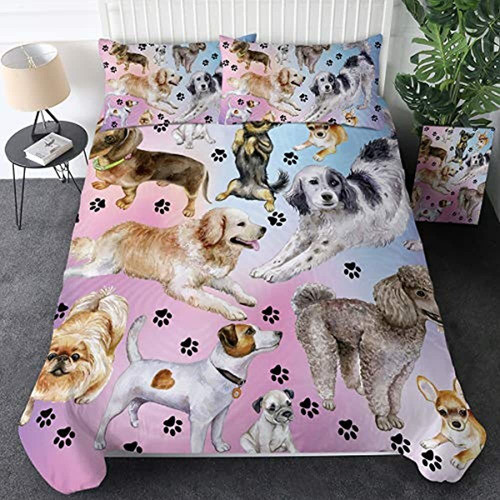 Sleepwish - Juego De Ropa De Cama Con Estampado De Perro Par 0