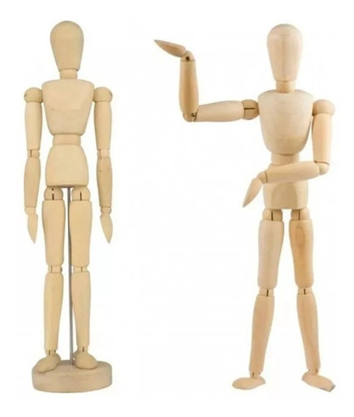 Muñeco Maniqui Articulado De Madera Para Dibujo 30cm 0