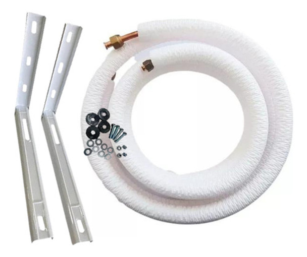 Kit Instalação Ar 9.000btus Tubo Cobre 3 Metros Com Suporte 0