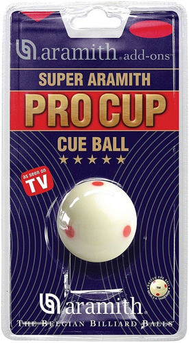 Bola De Pool Blanca Con Puntos Rojos Aramith Pro 0