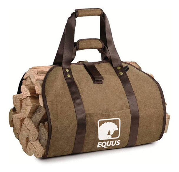 Bolso Leñero Lienzo Encerado Asas Combinadas Equus 0