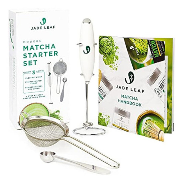 Jade Leaf Modern Matcha Starter Set - Batidor Matcha Eléctri 0