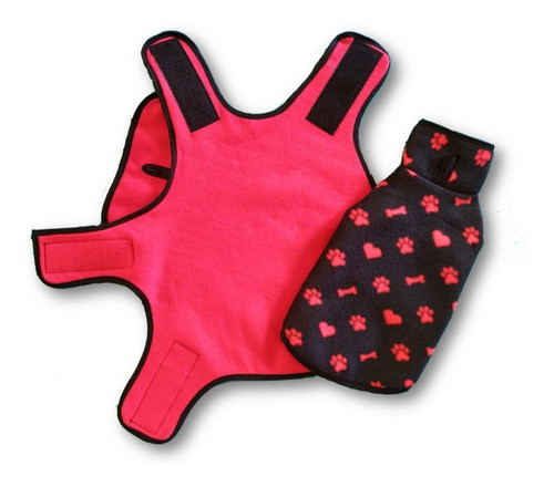 Capa Abrigo Reversible Para Mascota De 46cm De Lomo Paradise 0