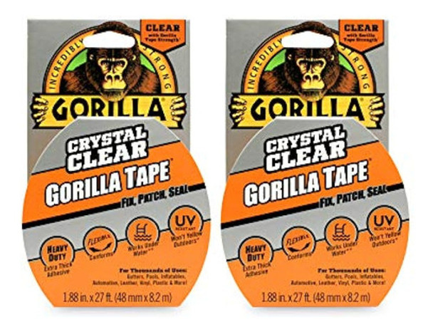 Cinta Para Conductos De Reparación Gorilla Crystal Clear, 1. 0