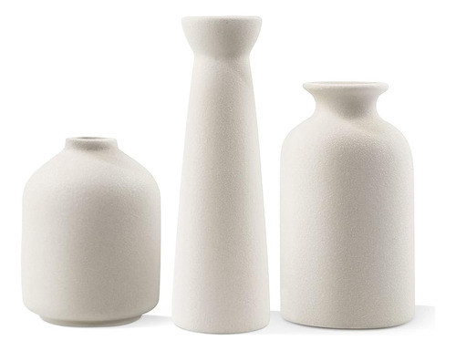 Jarrón De Cerámica, Pequeños Jarrones Blancos Para Decoració 0