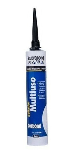 Sellador Multiuso Perbond En Cartucho De 400ml Gris 0
