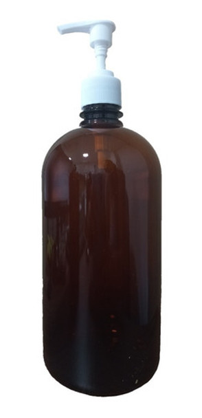 Botella, Envase De Pet 1lt Ámbar Válvula Dispensador X20 0
