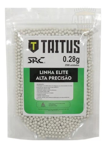 Airsoft Bbs Src Taitus 0.28g Alta Precisão! Estoque Novo! 0