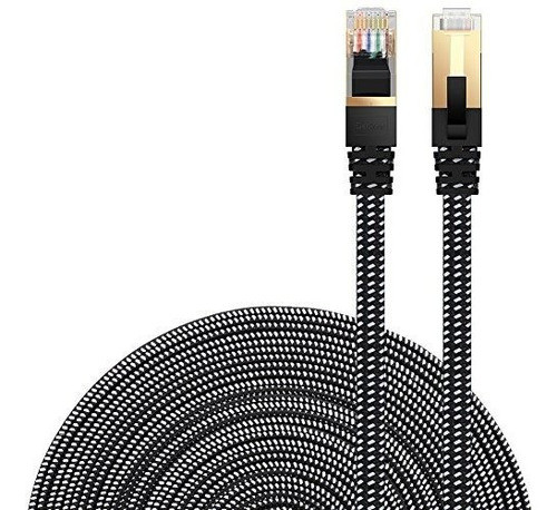 Cable Ethernet Cat 7, Danyee Nylon Trenzado 10 Pies Cat7 Cha 0
