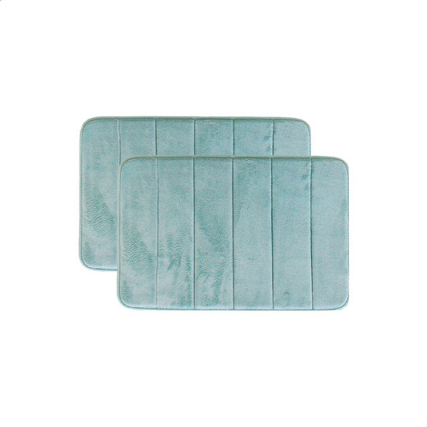 Kit 2 Tapetes Banheiro Macio Super Soft Camesa Verde 60x40cm 0