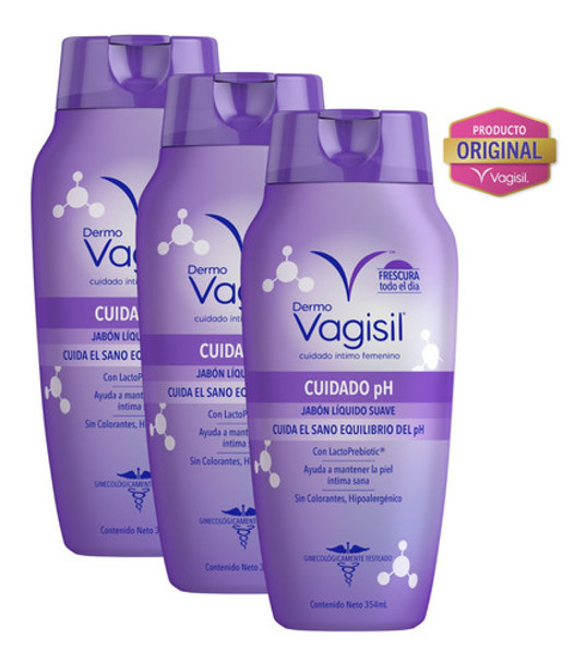 Kit X 3 Jabones Líquido Dermo Vagisil Cuidado Ph 354ml Grand 0