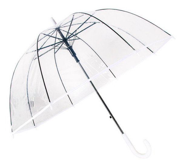 Guarda Chuva Automático Com Cabo Curvo Sombrinha Transparent 0 Guarda Chuva Automático Com Cabo Curvo Sombrinha Transparent 0