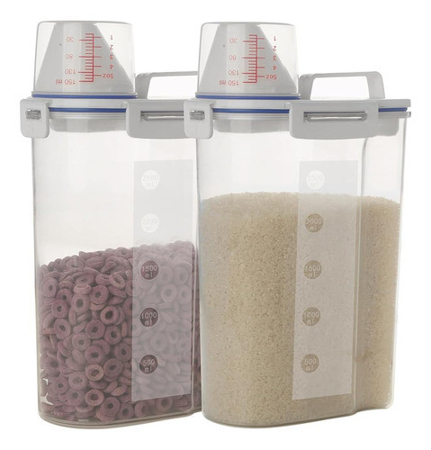 Jioko 2pack 5.5lb Tanque Transparente De Plástico, Barril De 0