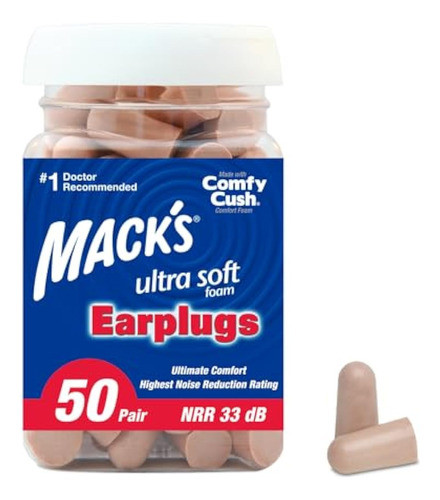 Macks Tapones De Espuma Ultra Suave, 50 Pares - 0