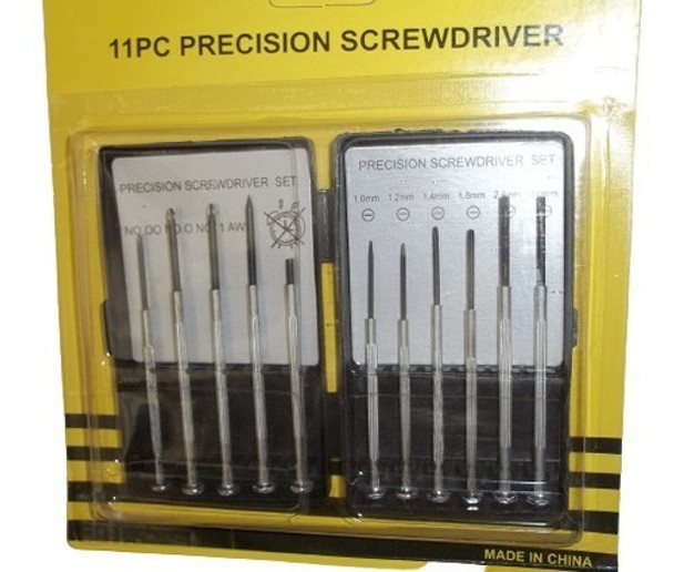 Set Kit Juego De Destornilladores De Precision 11 Piezas 0
