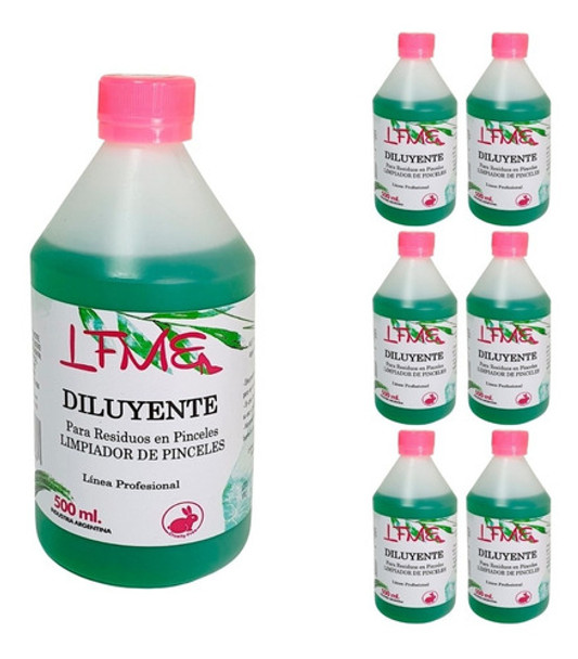 Limpiador De Pinceles Acrilico Gel 500ml 6 Uni Anmat Lefemme 0