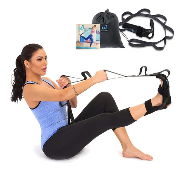 Correa De Yoga Para Estiramiento De Pierna Muslo - Negro 0