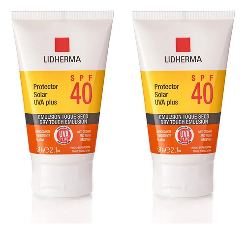 X2 Protector Solar Uva Plus Spf 40 Toque Seco  Lidherma 0
