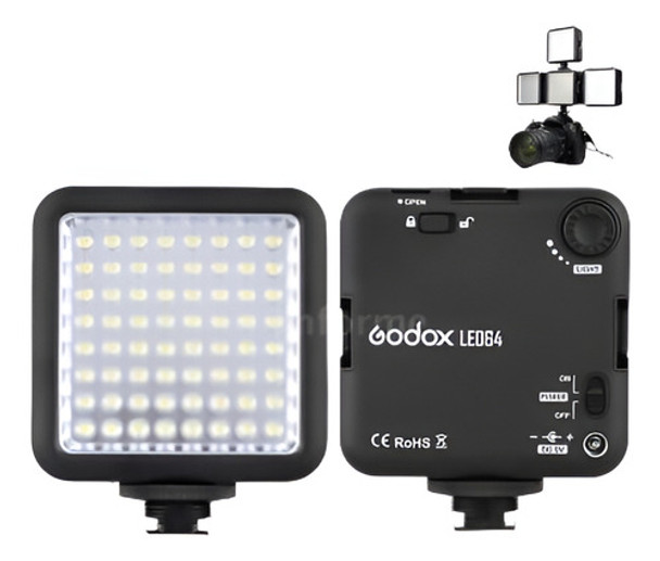 Fotografía De Godox Led64 Video Llena De Luz Para Dslr Cámar 0